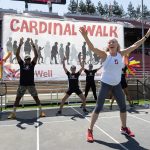 Fitness demo at the Cardinal Walk