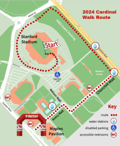 Map of the Cardinal Walk route